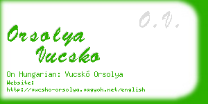 orsolya vucsko business card